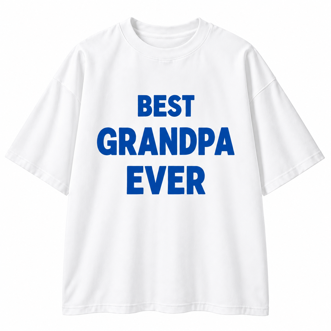 Celebrate the special grandpa in your life with our Best Grandpa Ever T-Shirt! This stylish white tee features a bold blue "BEST GRANDPA EVER" design, making it a thoughtful gift for grandfathers who deserve all the love and appreciation.


